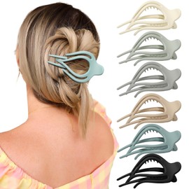 Pack of 6 Women's Medium Hair Clips for Thick and Thin Hair