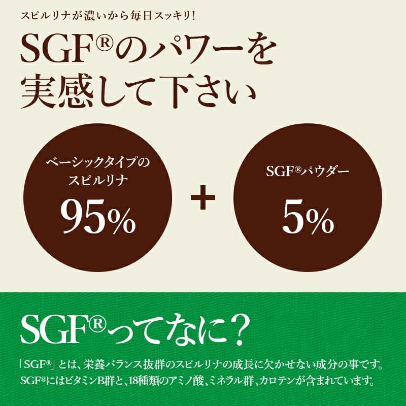 SGF Reinforced Spirulina 100% 1,800 Capsules x 200 mg