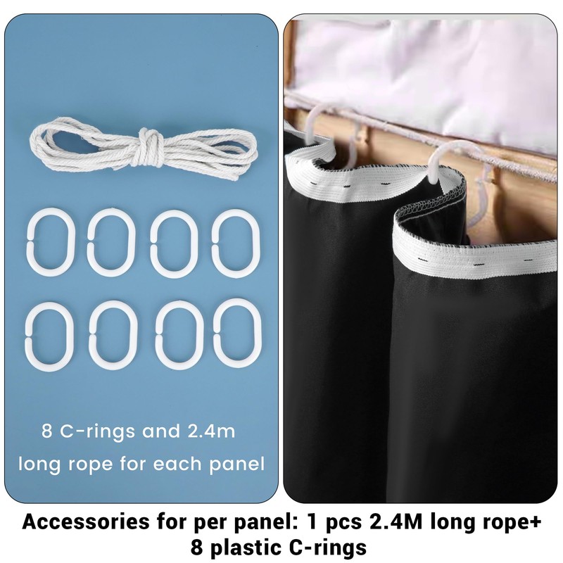 Aisi Bunk Bed Curtains Dorm Room Privacy Canopy Blackout Drapes