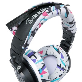 WC BandZ V2 Headband Case for Audio Technica ATH M Series Headphones - Machine Washable, No More Flaking Leather - Compatible with M50X / M50XBT / M50 / M40X & More | 90's White