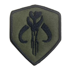 Antrix Juego de 5 parches de escudo de mercenario con diseño de calavera de película, parche militar