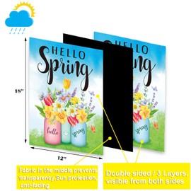 Seasonal Garden Flags Set of 12 Double Sided 12.5x18 Inch Yard Flags,small garden flags for outside, Christmas Spring Seasonal Flags Decor for Outdoor Decorations,Holiday Garden Flags for All Seasons