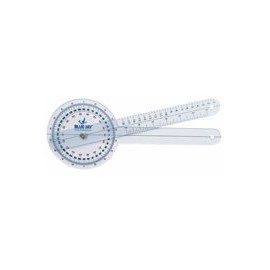 Blue Jay an Elite Healthcare Brand Take a Range Check Clear Plastic Goniometer - 360 Degree Occupational Therapy - Body Measuring Tape Goniometer Protractor - 12 inch Physical Therapy Aids