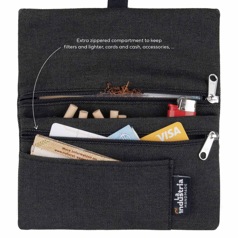 Tabaktasche für 30-50g 'Vulcano' - Wasserabweisender Tabakbeutel für Drehtabak mit