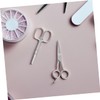 FOMIYES 2pcs Stainless Steel Rounded Nose Hair Scissors Precision -
