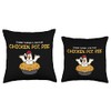 Funny Three Things Chicken Pot Pie American Food Throw Pillow