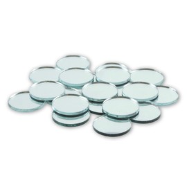 Mini espejos redondos pequeños de 1 pulgada para manualidades, 25 piezas de azulejos de mosaico