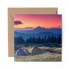 1 x Greeting Card Wilderness Camping Tent Wild Camp -