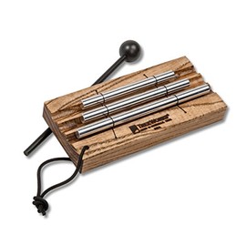 TreeWorks Chimes Energy Chime with Mallet for Meditation, Sound Healing or Yoga, 5 Notes –– Made in U.S.A. –– Long Resonance with Brilliant Tone, Solid Tennessee Hardwood Mantle (TRE420)