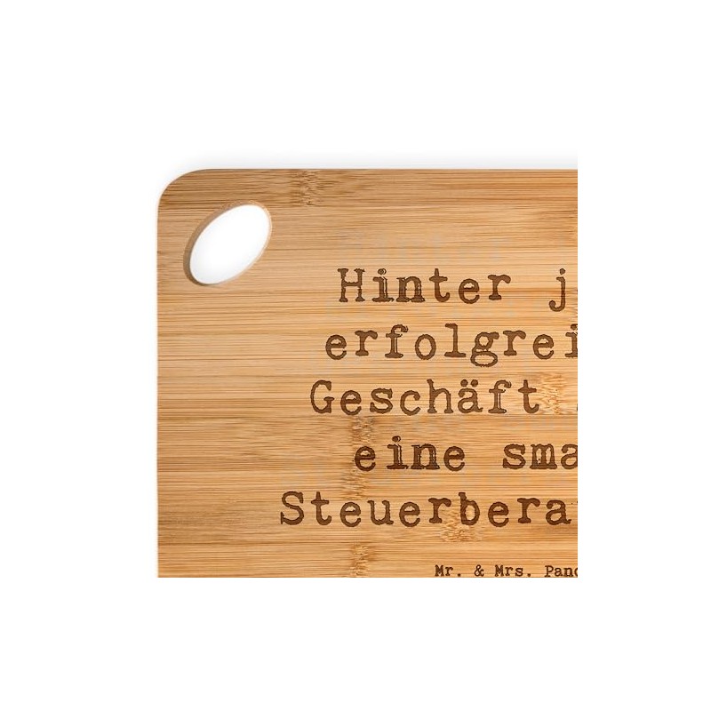 Mr. & Mrs. Panda Bambus - Schneidebrett Spruch Hinter jedem