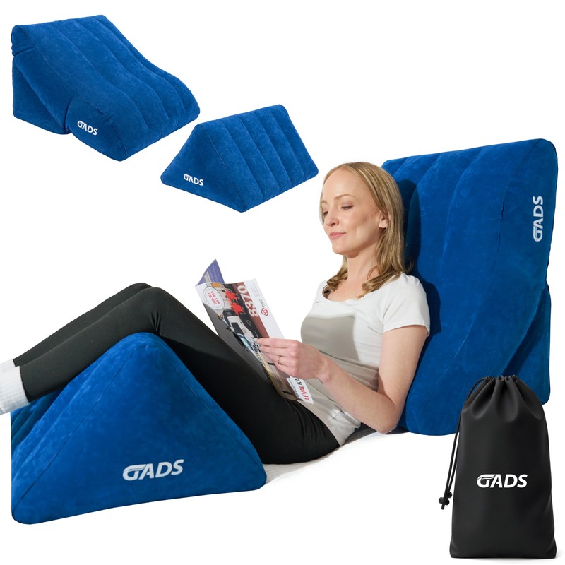 Gads Inflatable Wedge Pillow Set - Inflatable Bed Wedge for