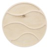Welled Wood Surface, Circle with Wave Shaped, 10" X 10",