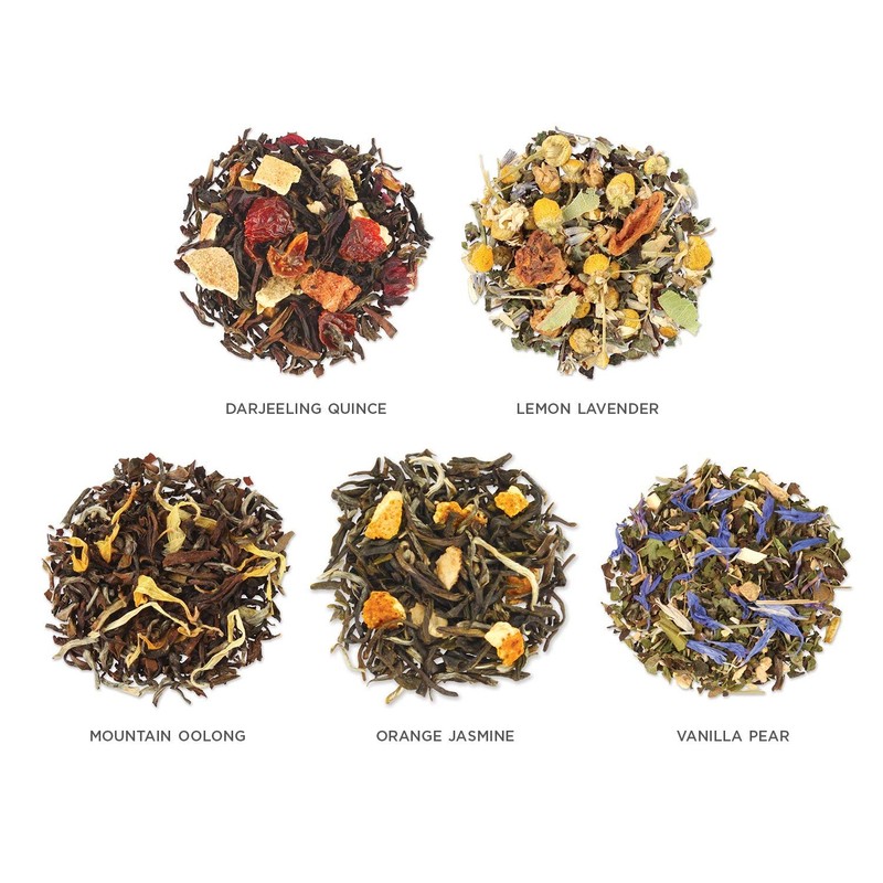 Tea Forte Single Steeps Loose Leaf Tea Sampler, Assorted Variety