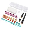 38Pcs TIG Welding Accessory Set Ceramic Nozzle Glass Cup Connector