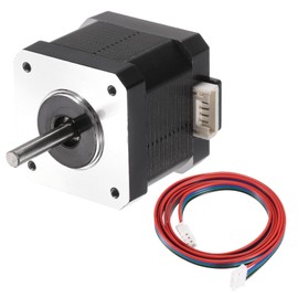 sourcing map 1 Pcs Nema 17 Stepper Motor 42x42x40MM Bipolar 1.5A/2.8V 0.4N.M 42 Motor 2 Phase Servo Motor 1.9 Degree 4-Lead with XH2.54 Cable and Connector for 3D Printer CNC Machine DIY