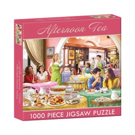TGSC | Afternoon Tea 1000 Piece Jigsaw Puzzles for Adults | Challenging Therapeutic Fun | Ideal Indoor Pastime | Quality Illustration | Jigsaw Puzzles for Adults