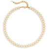CLASSYZINT White Resin Bead Necklace for Women Boho Choker Necklace
