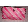 victoria's secret cosmetics pouch make up bag striped pink small