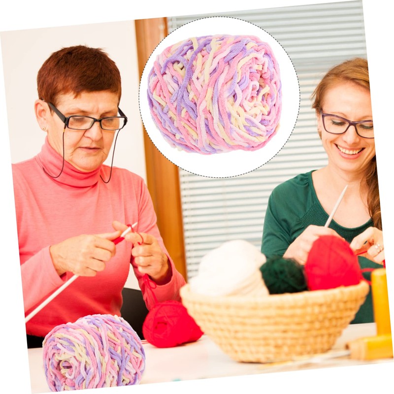 IWOWHERO 1Roll Household Crochet Yarn Supple Worsted Weight Yarn for