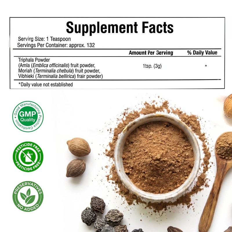 Kapiva Triphala Powder 397g | Ayurvedic Herbal Powder Blend |