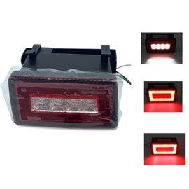 3-In-1 LED Rear Bumper Fog Light StopTail Third Brake Lamp Backup Reverse Running Light Kit 2011-up Subaru WRX STI XV Impreza Crosstrek (Includes Wire Harness & Mounting Bracket) (Smoked Lens)