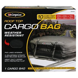 CargoLoc 32420 34-Inch x 34-Inch x 15-Inch 10-Cubic Feet Deluxe Roof Top Cargo Bag,Black