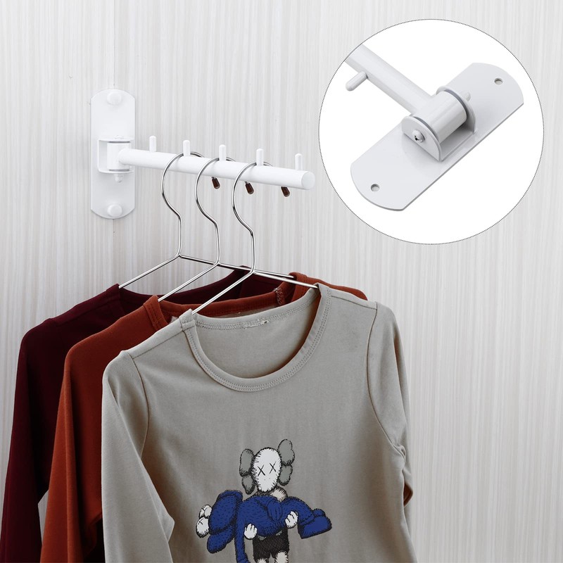 Zivisk Pack of 2 Folding Wall Mounted Clothes Hanger Rack