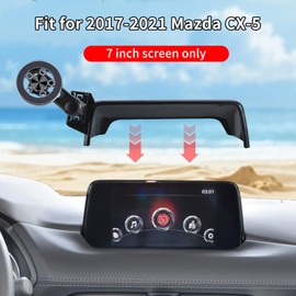 YIXKTUKEKE Car Phone Holder for Mazda CX5 CX-5 2017-2021 Accessories 7-inch Screen，Car Mount，[Strongest Magnets] 360° Rotation [Adjustable Extended Arm]，Compatible with All Cell Phones