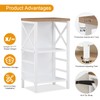 MNEETRUNG Small Bookcase,3 Tier Industrial Short Bookshelf with Metal Frame