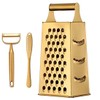TEAHAHA 4 Sides Box Grater For Kitchen,Stainless Steel Cheese Grater