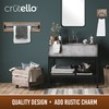 Crutello Rustic Towel Bar Toilet Paper Holder Set with Towel