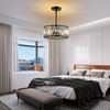 Rpzloila 3-Light Crystal Ceiling Light, Modern Semi Flush Mount Light