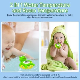 b&h Baby Bath & Room Thermometer - Easy to Read Display | BPA-Free| Fahrenheit or Celsius | Digital Water Temperature Thermometer Floating Bathing Toy Shower Gift for Infant Newborn