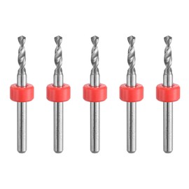 sourcing map PCB Drill Bits 2.55mm Tungsten Carbide Rotary Tool Jewelry CNC Engraving Print Circuit Board Micro Drill Bits 1/8 Inch Shank 5 Pcs