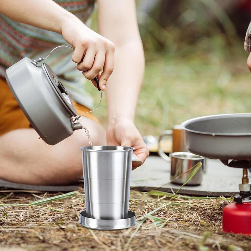 Stainless Steel Folding Cup - Collapsible Cups for Traveling |
