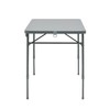 Mczan 4 Foot Fold-in-Half Adjustable Folding Table, Gray