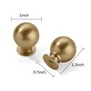 CABDM 20 Pack 1 Inch Vintage Ball Brushed Brass Cabinet