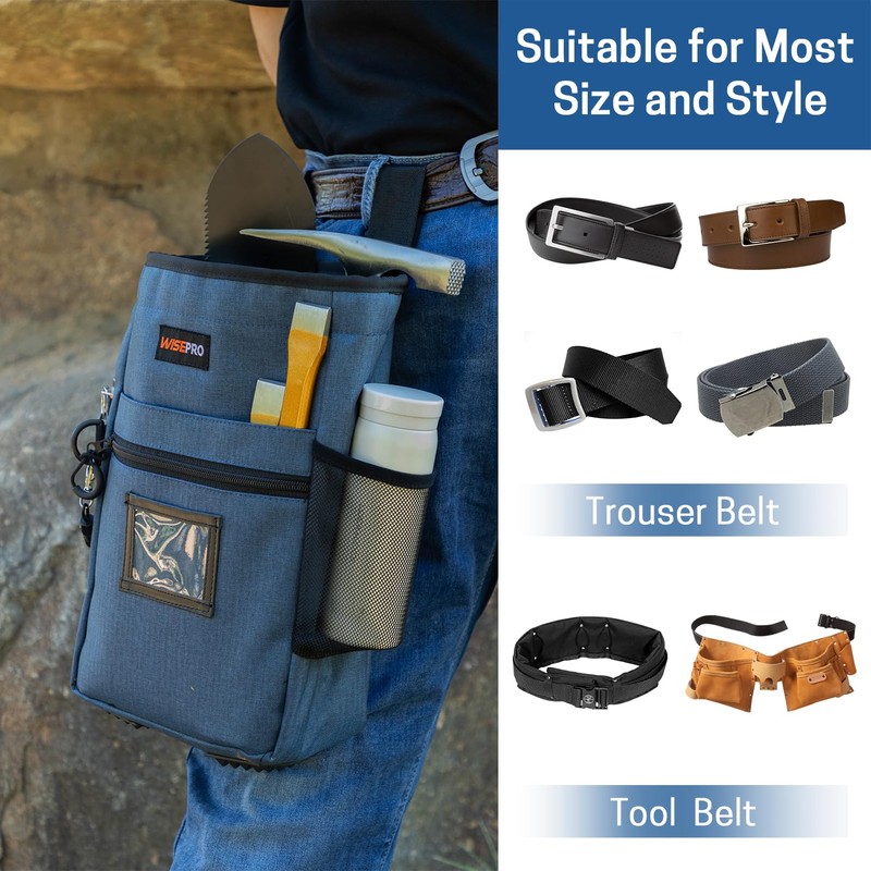 WISEPRO Metal Detecting Finds Bag, Multi-Purpose Digger Tools Pouch Bag