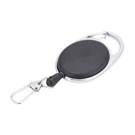Alomejor Retractable Key Ring ABS High Performance Retractable Key Chain Reel ID Holder Climbing Hook