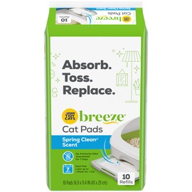 Purina Tidy Cats Cat Pads; BREEZE Spring Clean Fragranced Refill Pack - (6) 10 ct. Pouches, 1.12 lb. (17138)