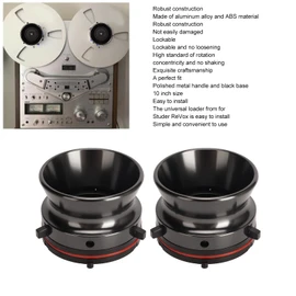 1 Pair Nab Hub Adapters, 10in Reel to Reel Tape Recorders Nab Reel Hub Adapters for Studer, for Akai, for Teac Aluminium Nab Hub Device (Grey)