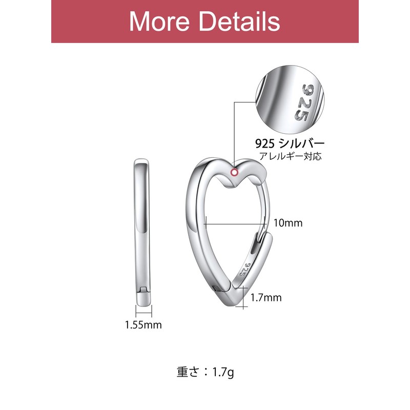 FOCALOOK Women's Hoop Earrings, 925 Silver, Hypoallergenic, Popular, Cool, Stud