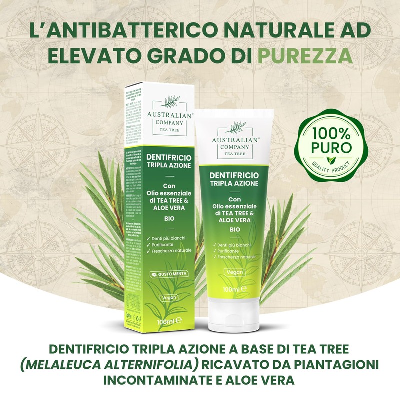 Triple Action Gel Toothpaste with Organic Tea Tree Oil and