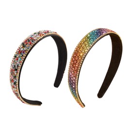 Pack of 2 Headbands Linked with Diamonds, Wide Fast Headbands for Women, Elee Headbands, Fashionable Headbands, Hairstyle Accessories