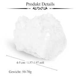 XIANNVXI XIANNVXI Kristalle Bergkristall Druse Rohstein Natrliche Steine Edelsteine Gro? Cluster Unregelm??ige Roher Heilsteine Geodenh?hlen Reiki Heilung Stein ca.50-70g
