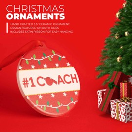 #1 Coach Ceramic Ornament | Christmas Ornament