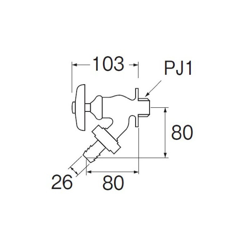 SANEI Y80J-25 Nominal Water Faucet