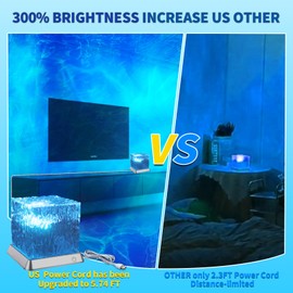 LETOUR Ocean Wave Projector Light,Ocean Wave Cube Lamp with 16 Colors & 30 Modes Northern Lights for Kids, Ceiling Projector for Bedroom/Party/Game Rooms