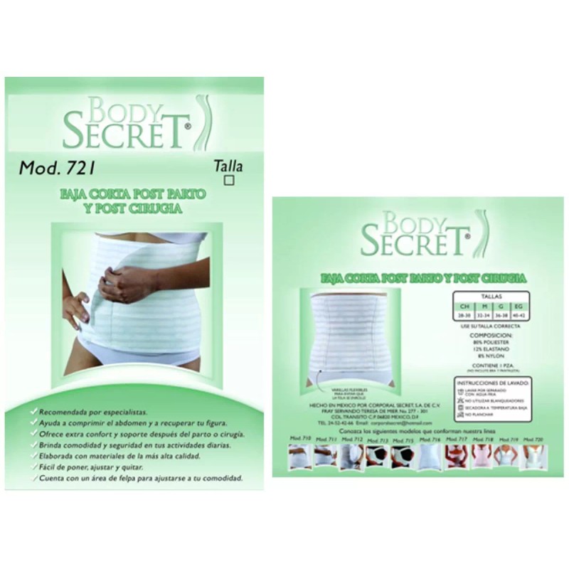 Body Secret Faja Corta Post Parto Y Post Cirugia Body