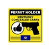 fagraphix Kentucky Concealed Carry Permit Holder Sticker Self Adhesive Vinyl